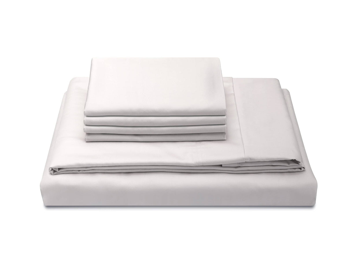 California King 6pc 300 Thread Count Percale Sheet Set Ivory V311