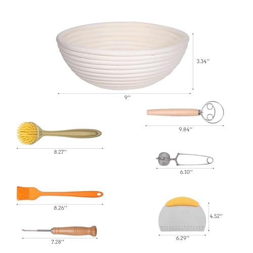 9 Inch Round Bannetons Bread Making Kit W581