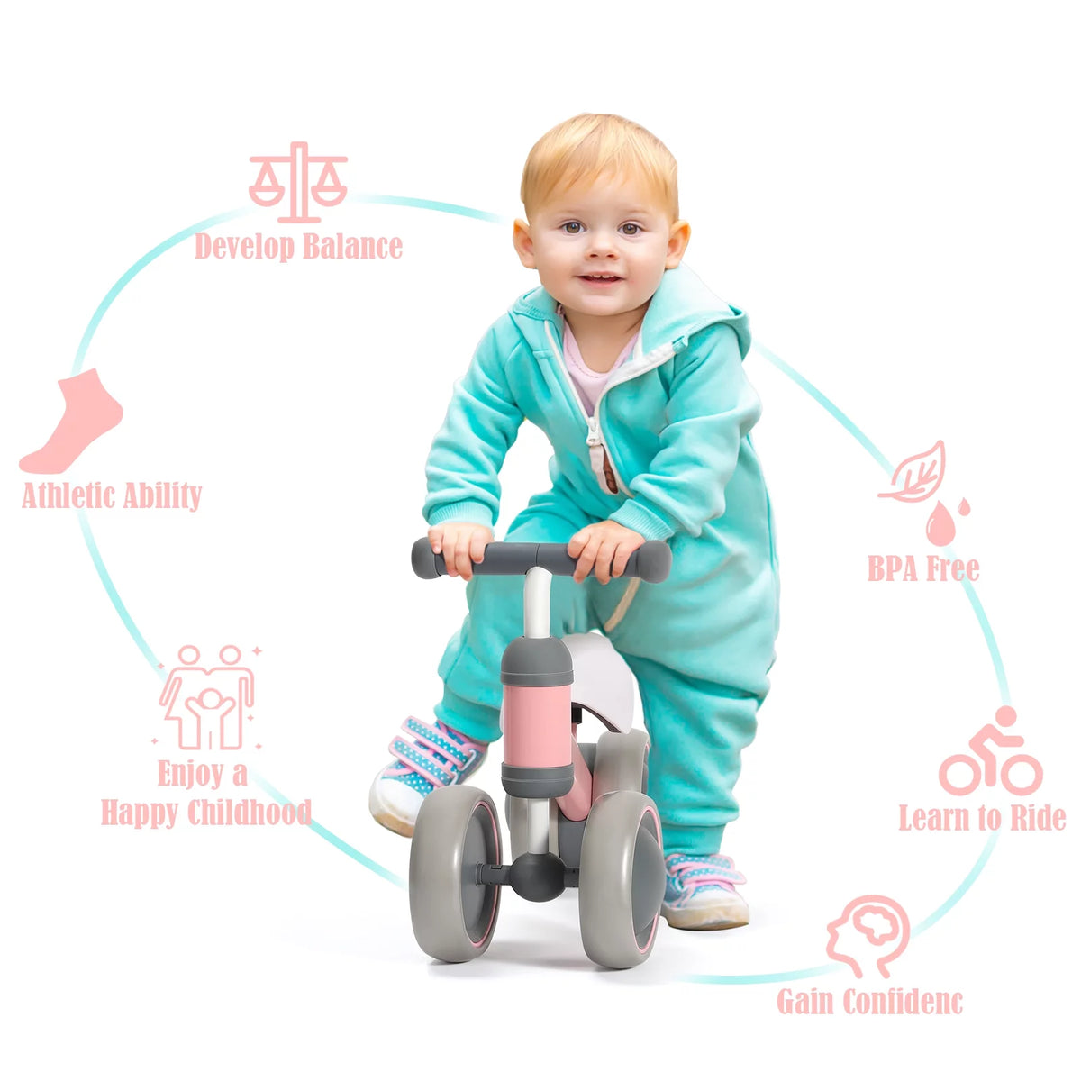 Pink Toddler Balance Bike J310