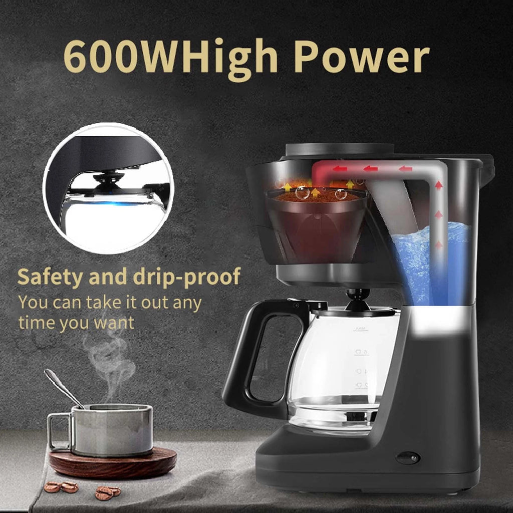 6 Cup Drip Coffee Maker with Built-In Burr Coffee Grinder B7929