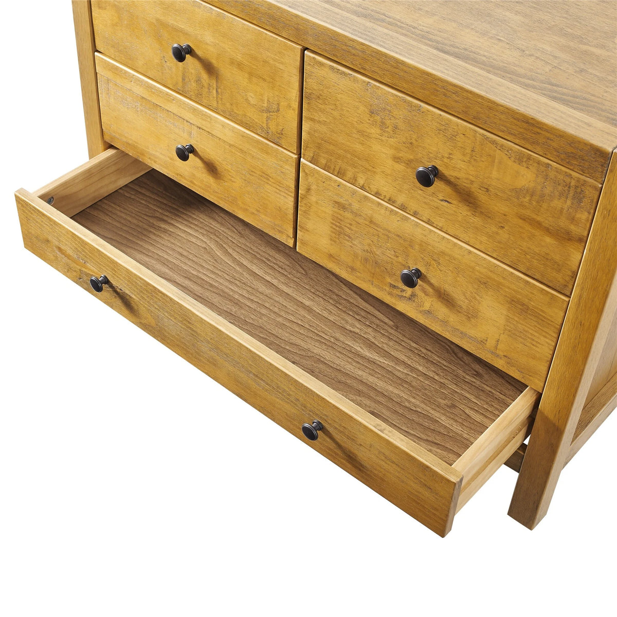 Rustic Wood 5-Drawer Dresser E25313