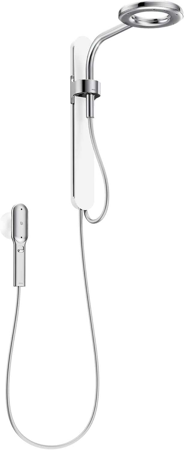 Matte Black Rainshower and Handshower with Magnetic Dock R434974