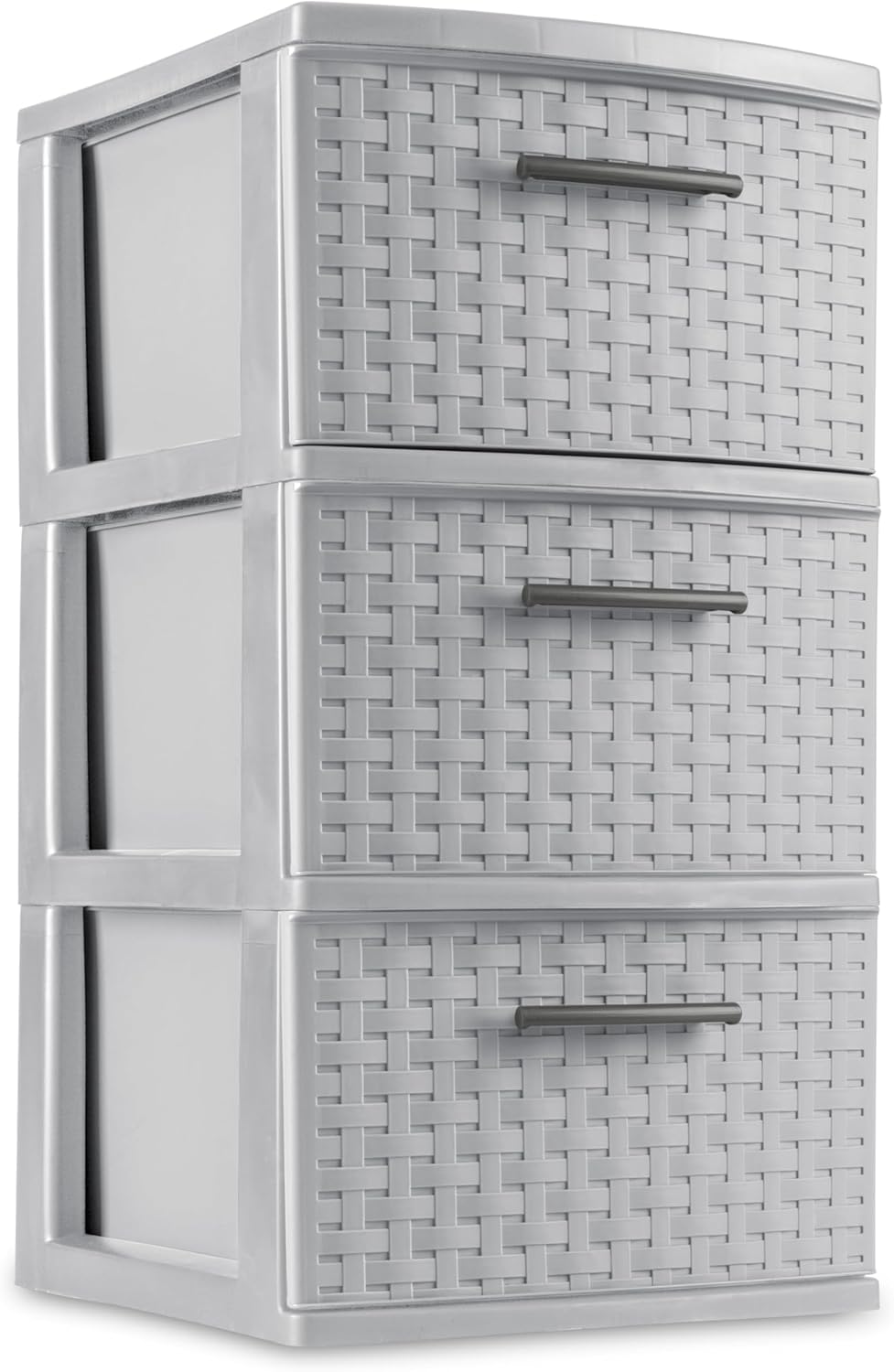 3 Drawer Plastic Cement Weave Tower I73466