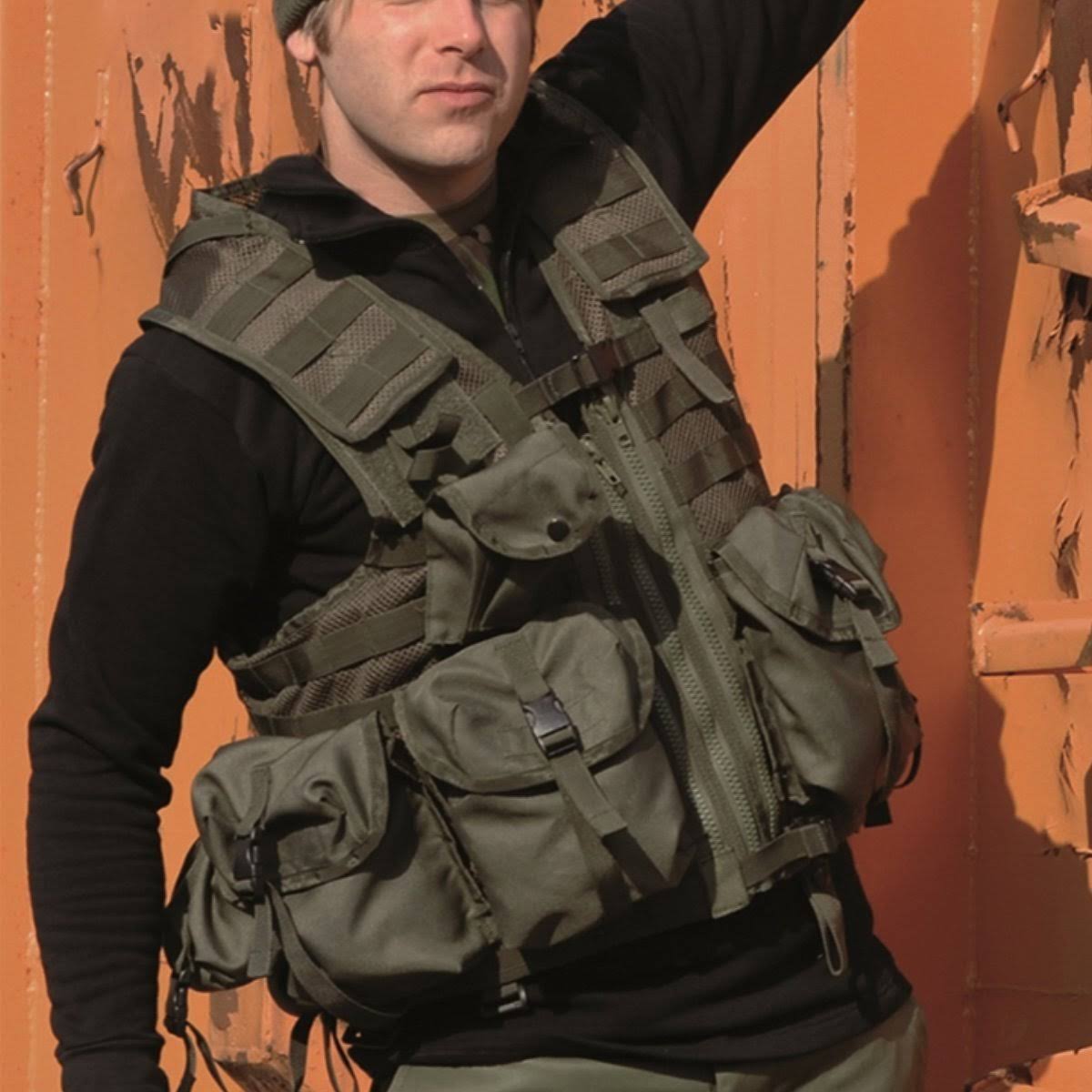 Black 8 Pouch Molle Tactical Vest R132514