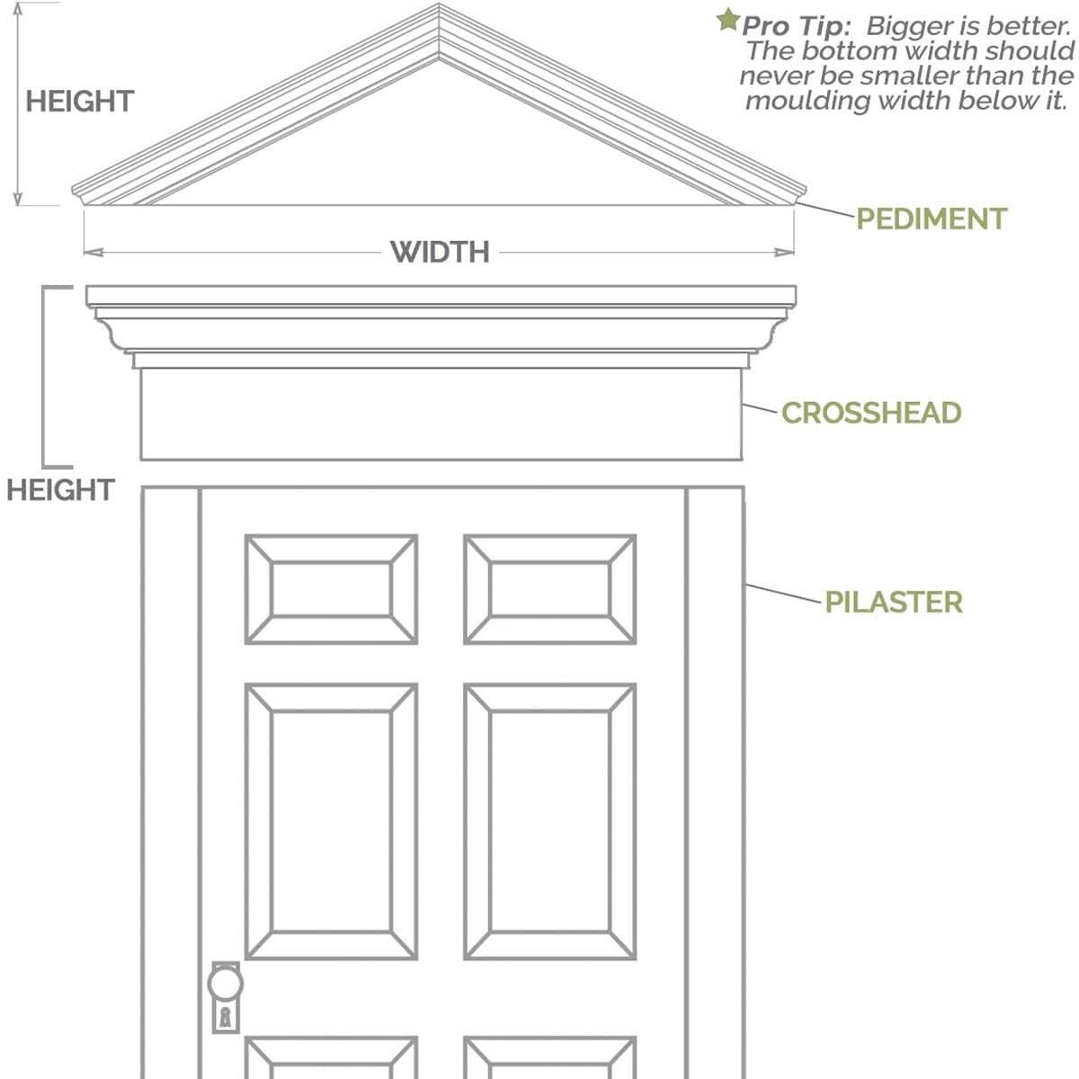 Plain PVC Pilaster with Standard Capital & Base (Pair) H353