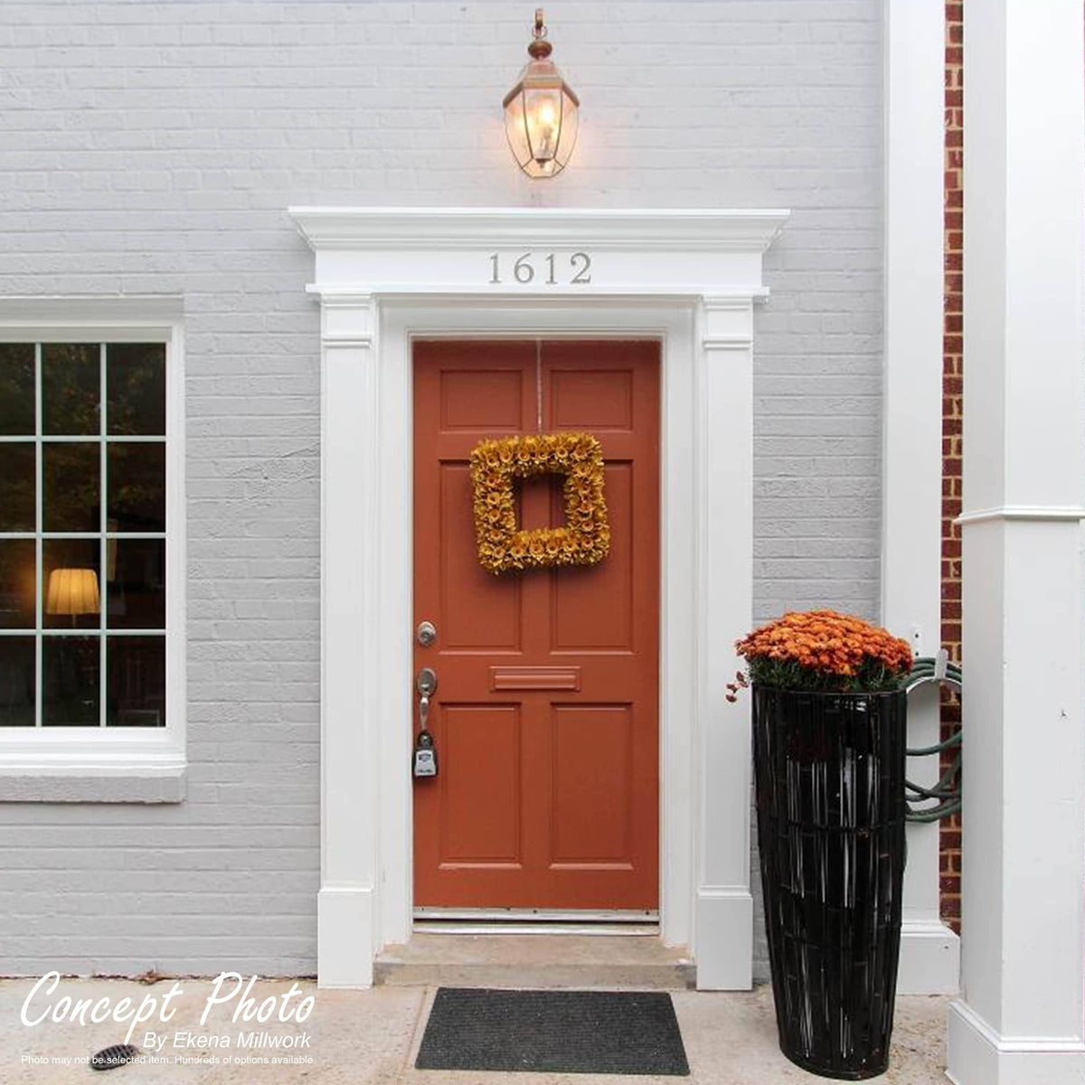 Plain PVC Pilaster with Standard Capital & Base (Pair) H353