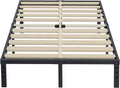 California King Bed Frame with Wood Slats and Underbed Storage X836