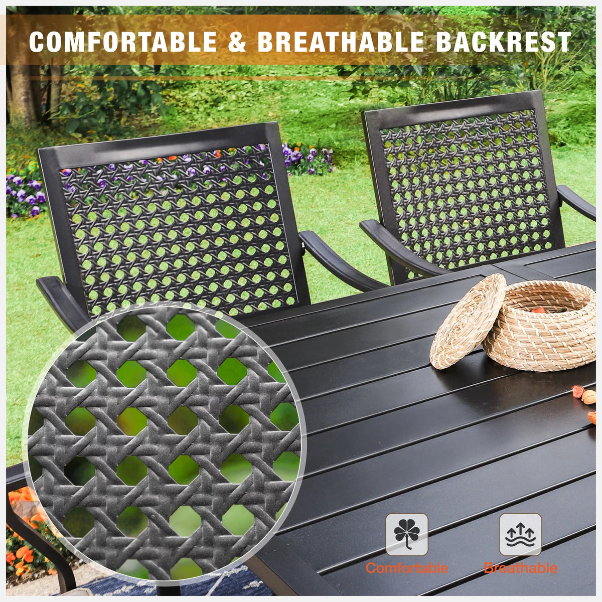 9 Piece Outdoor Patio Dining Set with Swivel Chairs and Expandable Table M934876