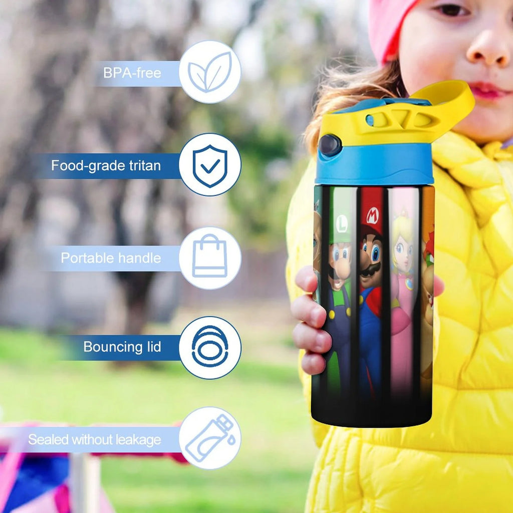 Insulated Stainless Steel Water Bottle with Straw G3826