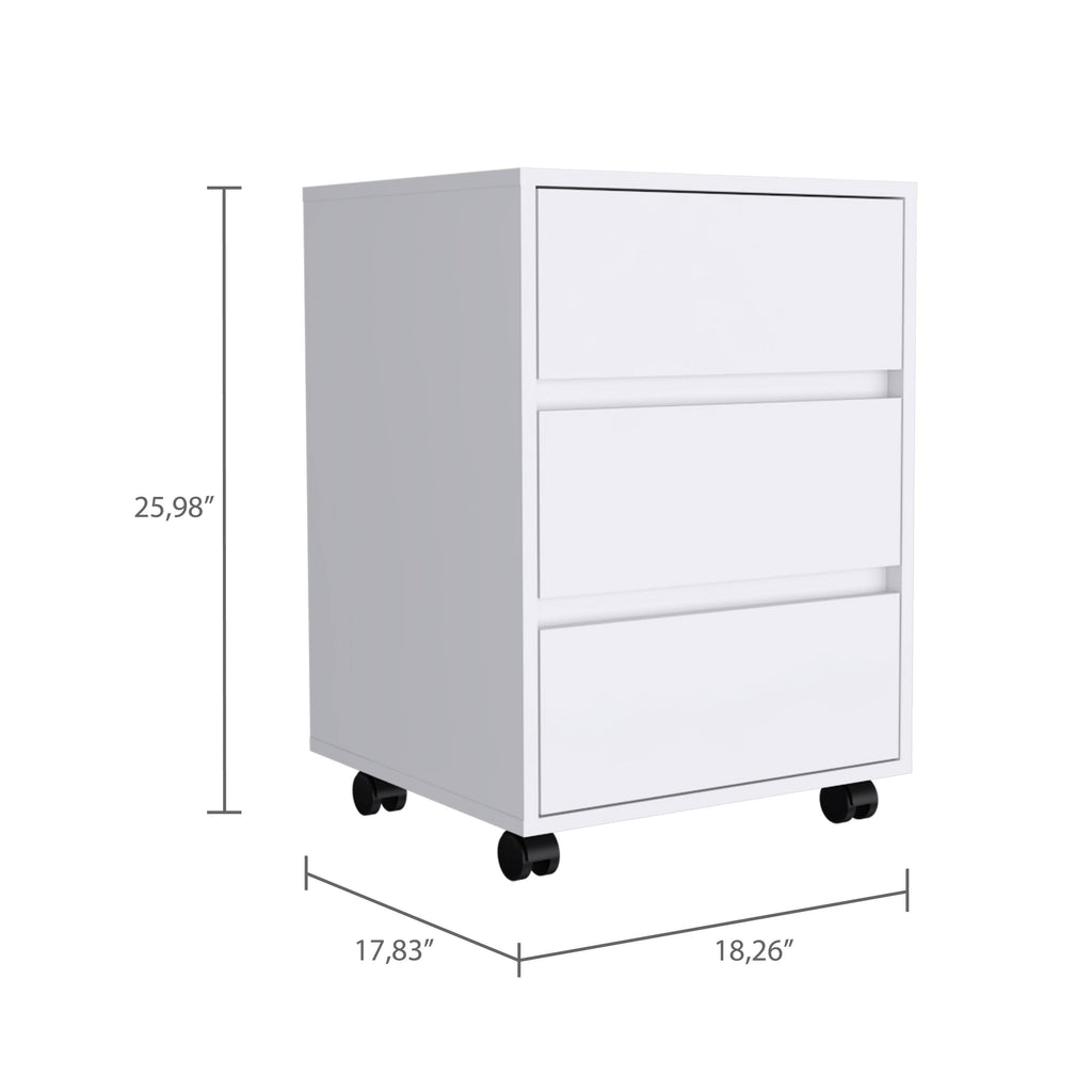 Black 3 Drawer Filing Cabinet R3034