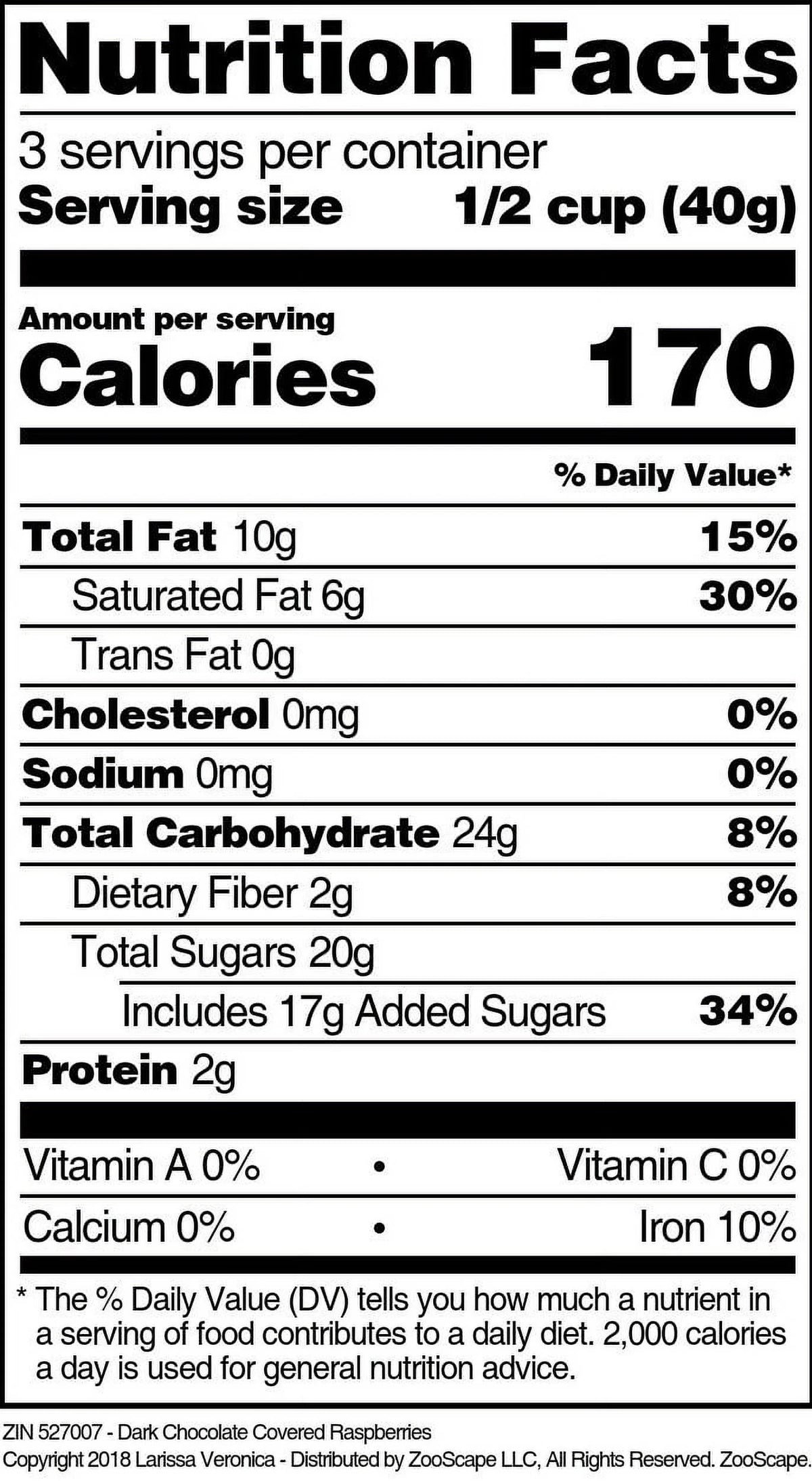 Dark Chocolate Covered Raspberries, 4 oz S6061