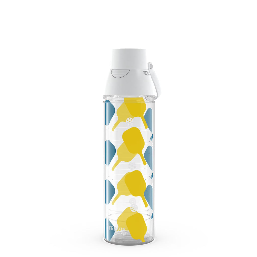 Pickleball Paddle Pattern Double Walled Insulated Tumbler Travel Cup, 24oz Venture Lite Water Bottle G61584