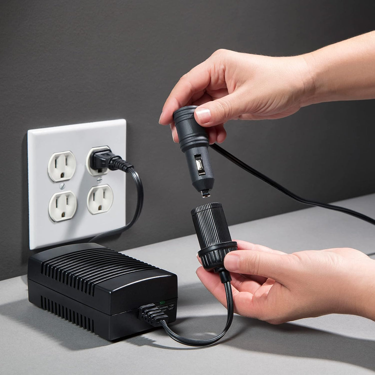 AC to DC converter, 110V to 12V power adapter with circuit breaker, 6ft cord X40590