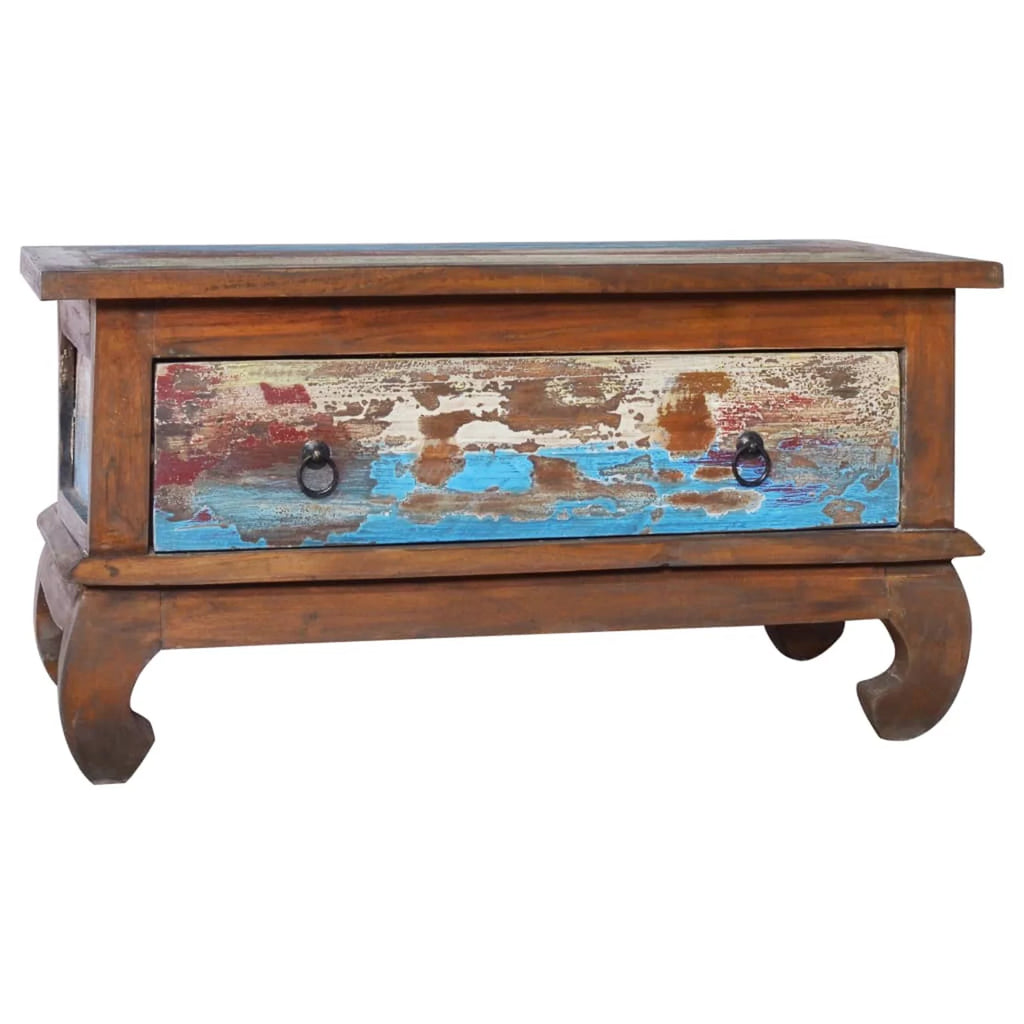 Coffee Table with Storage Drawer Reclaimed Teak Wood G274785