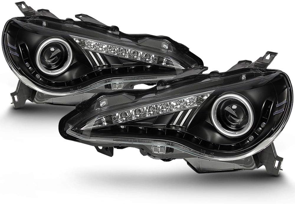 Black Housing Projector Headlights with LED Signal Lamps B1138