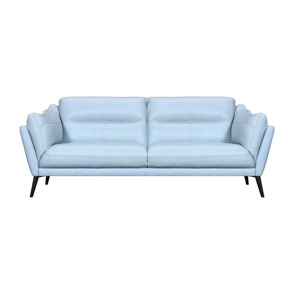 Sky Blue Leather Sofa I75202