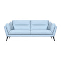 Sky Blue Leather Sofa I75202