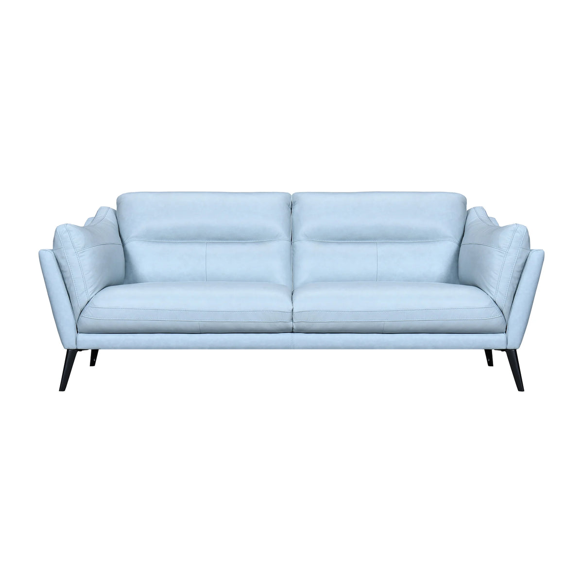 Sky Blue Leather Sofa I75202