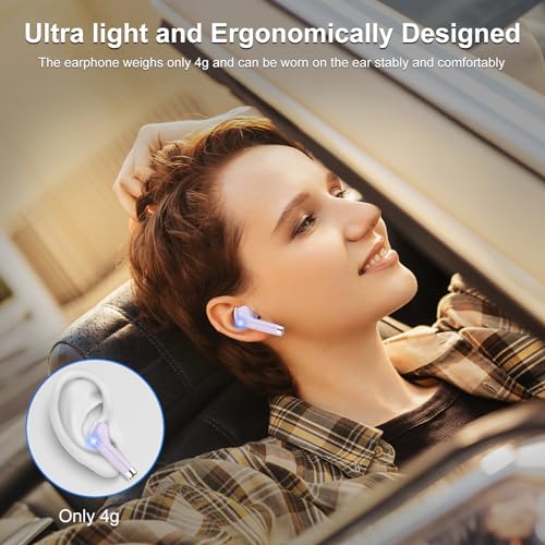 Blue Wireless Earbuds with LED Power Display IPX7 Waterproof T65958