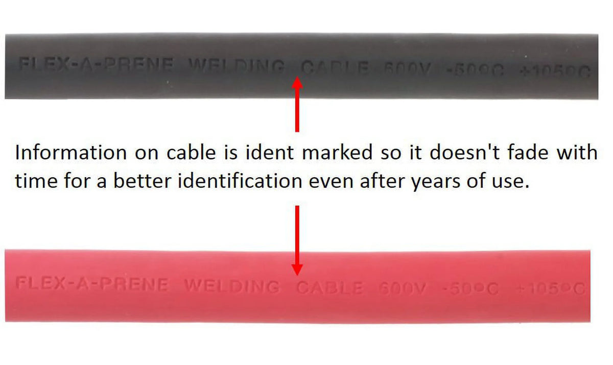 Black & Red 600 V Welding Battery Cable Z622