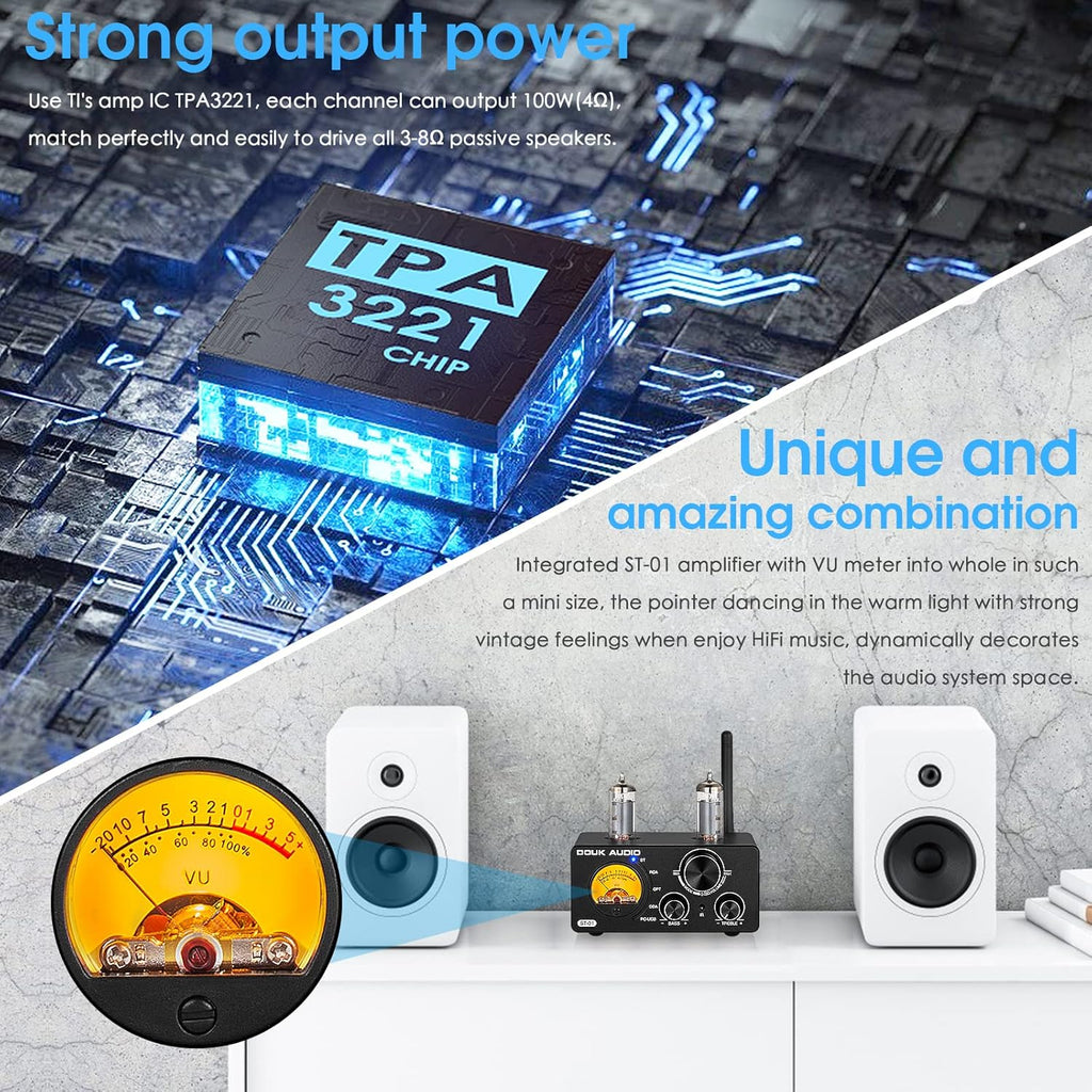 200W Bluetooth 5.0 Vacuum Tube Amplifier J543