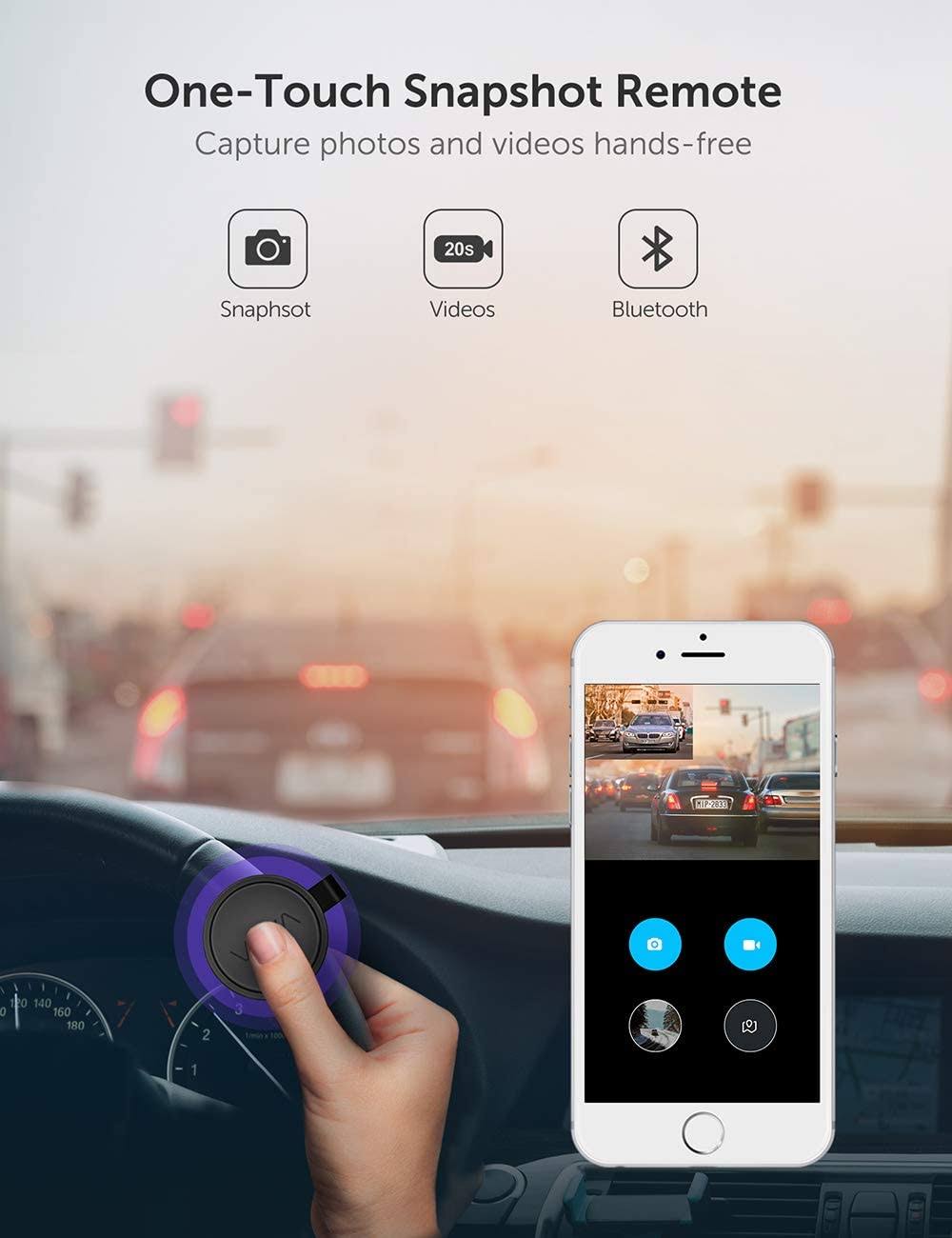 Dual 1920x1080p FHD Front and Rear Dash Cam M7843