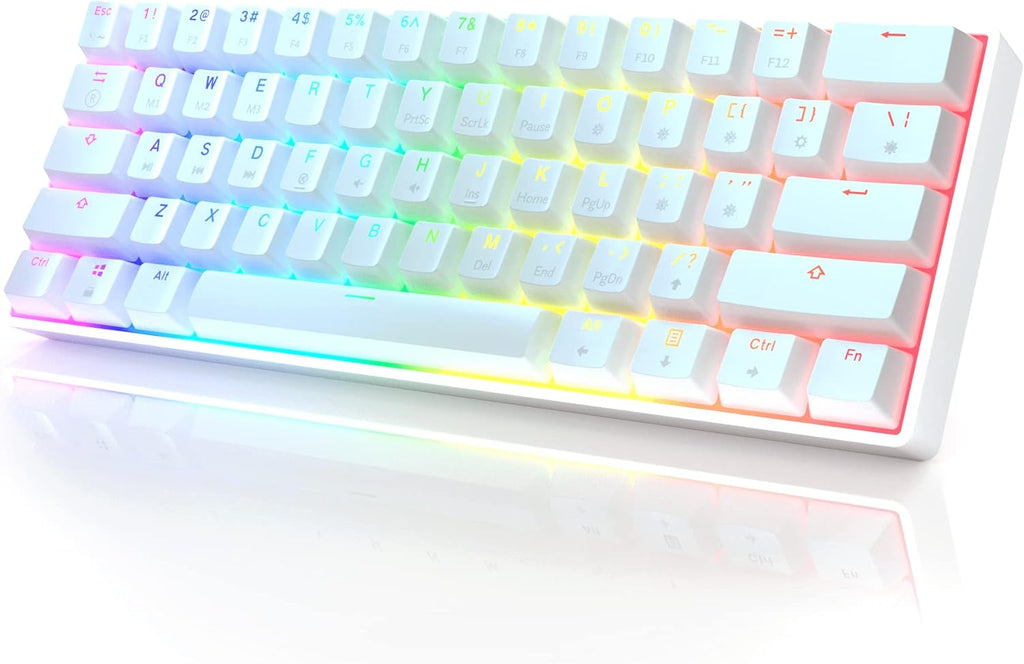61 RGB Mechanical Gaming Keyboard with Hotswap Gateron Optical Brown Switches T1878