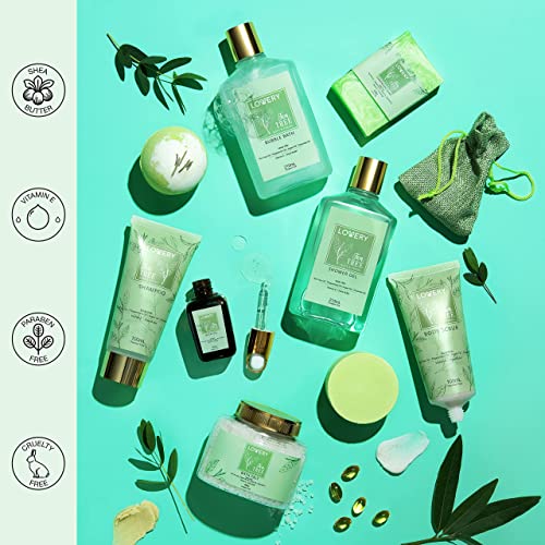 15 pc Tea Tree Bath Set with Bath Oil, Shower Gel, Bubble Bath, Handmade Soap, Steamer Tablet, Potpourri J211491