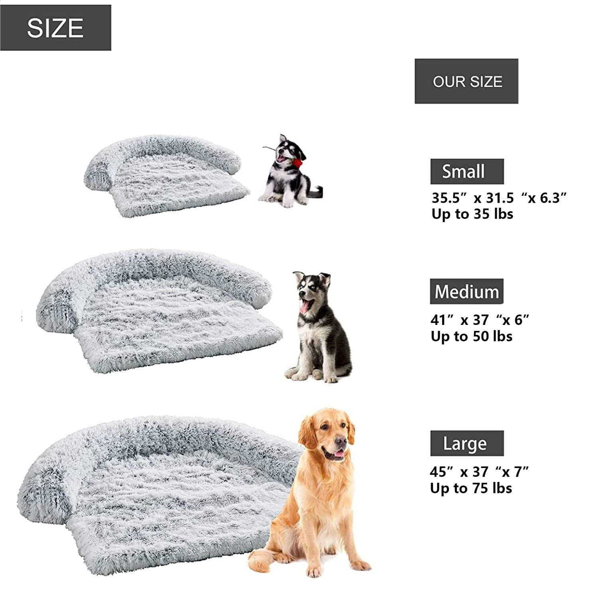 Waterproof Plush Dog Bed E1667