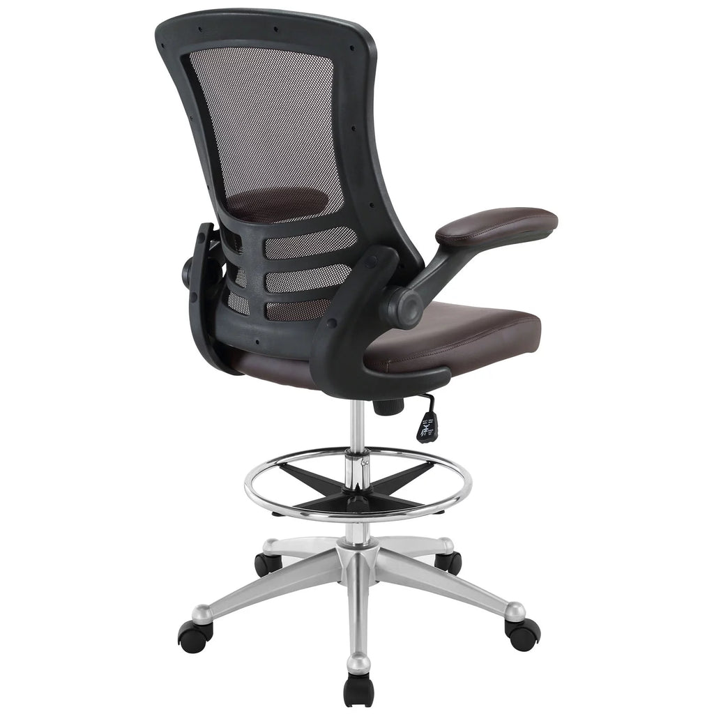 Brown Vinyl Drafting Chair Q469460