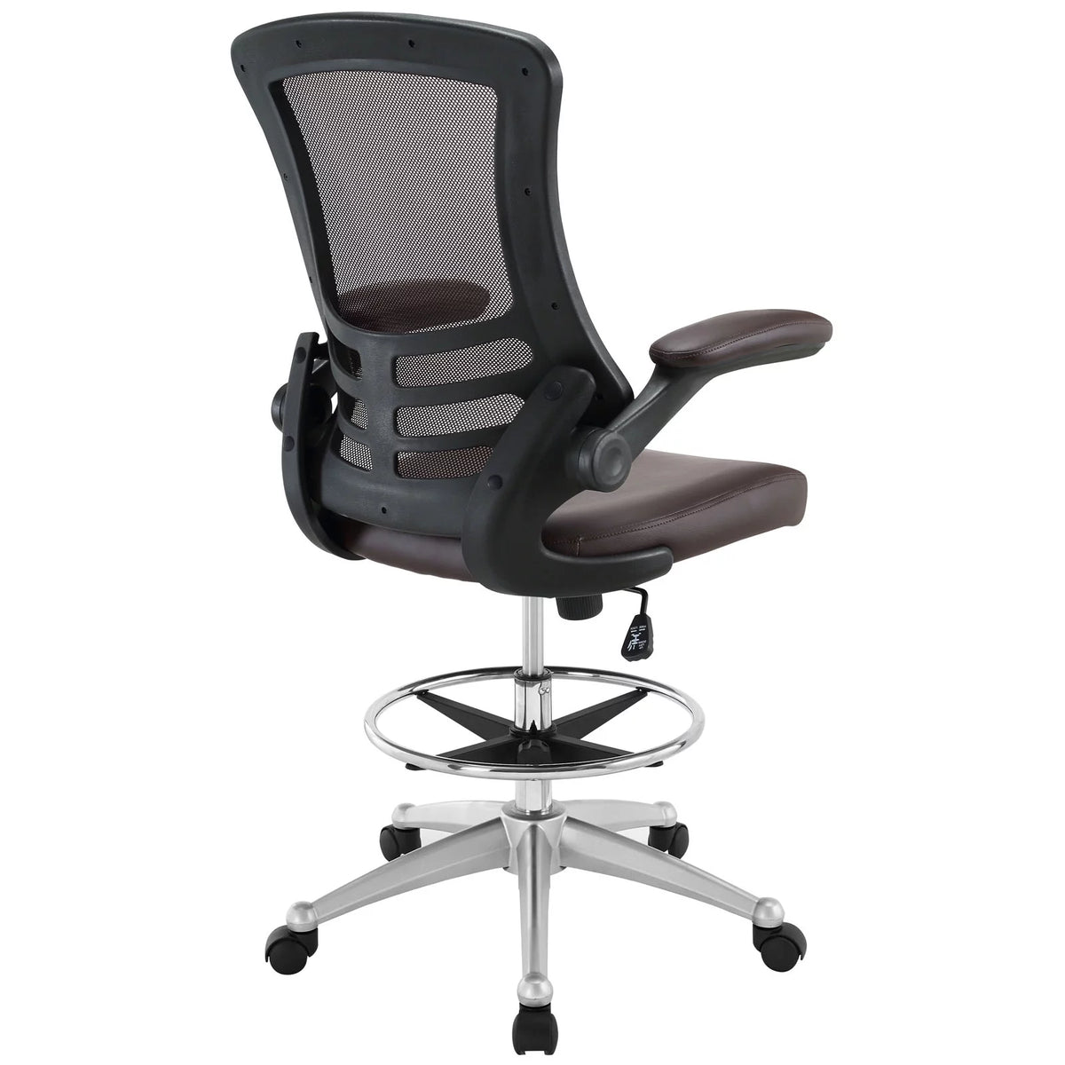 Brown Vinyl Drafting Chair Q469460