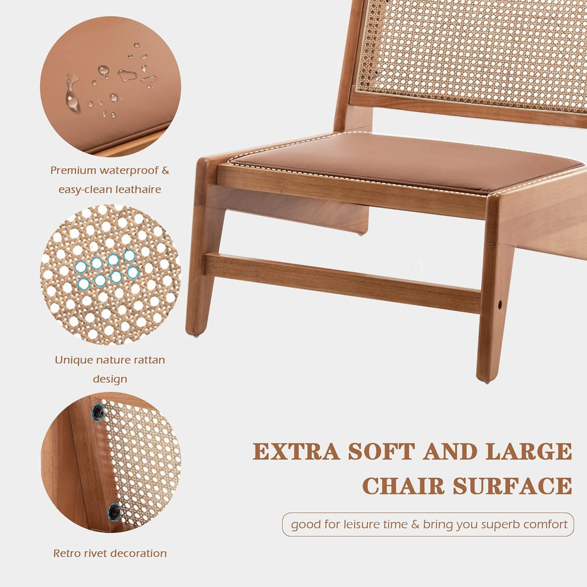 Beige Rattan Accent Chair Y59247