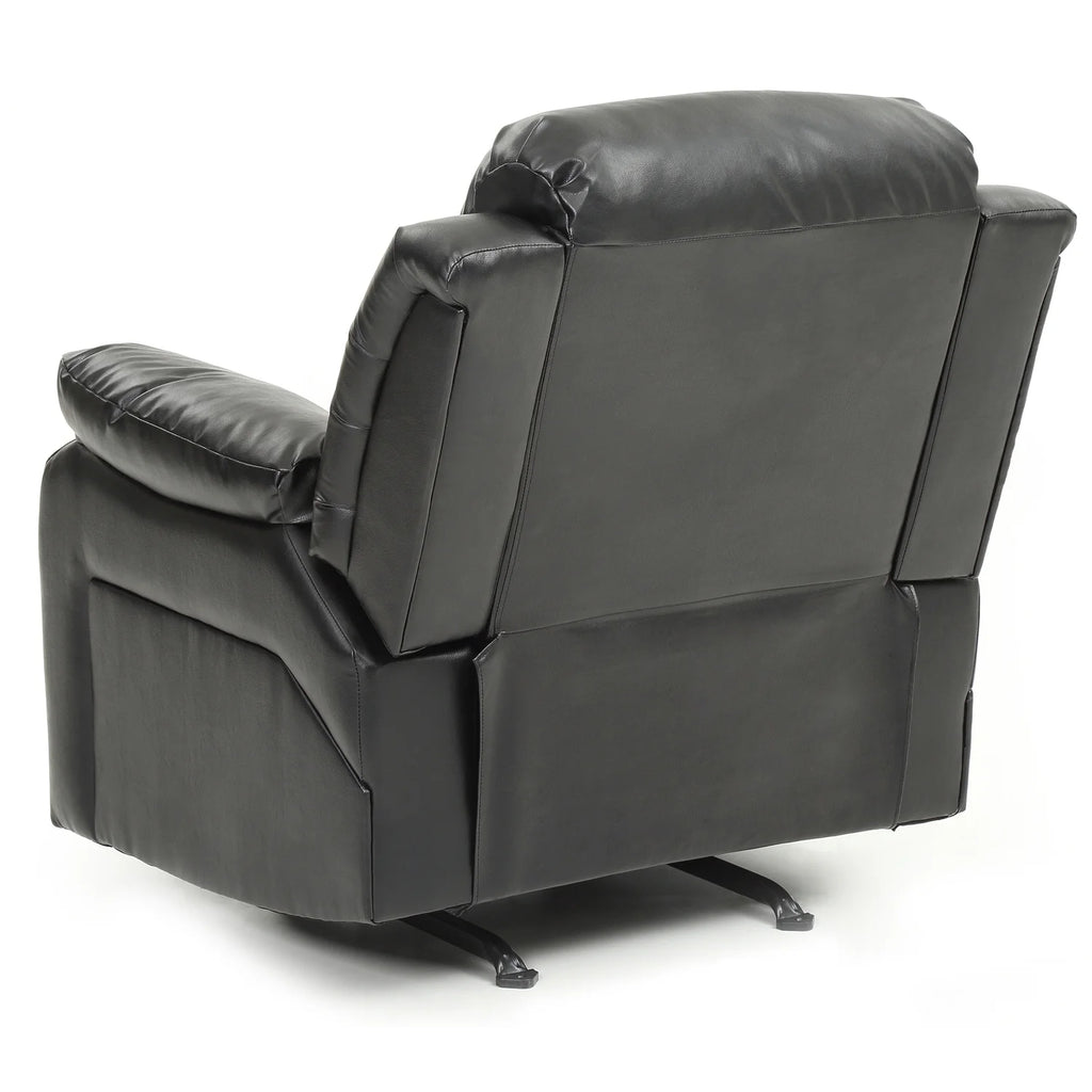 Black Faux Leather Reclining Chair S987355
