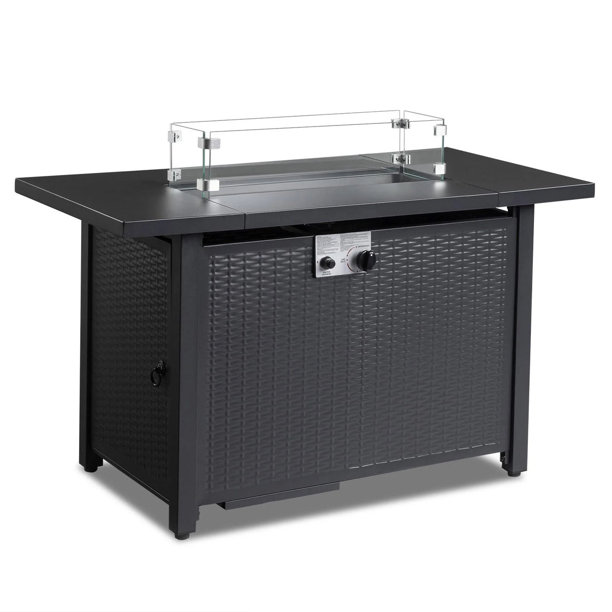 43'' Propane Fire Pit Table with Rain Cover and Wind Guard T29446