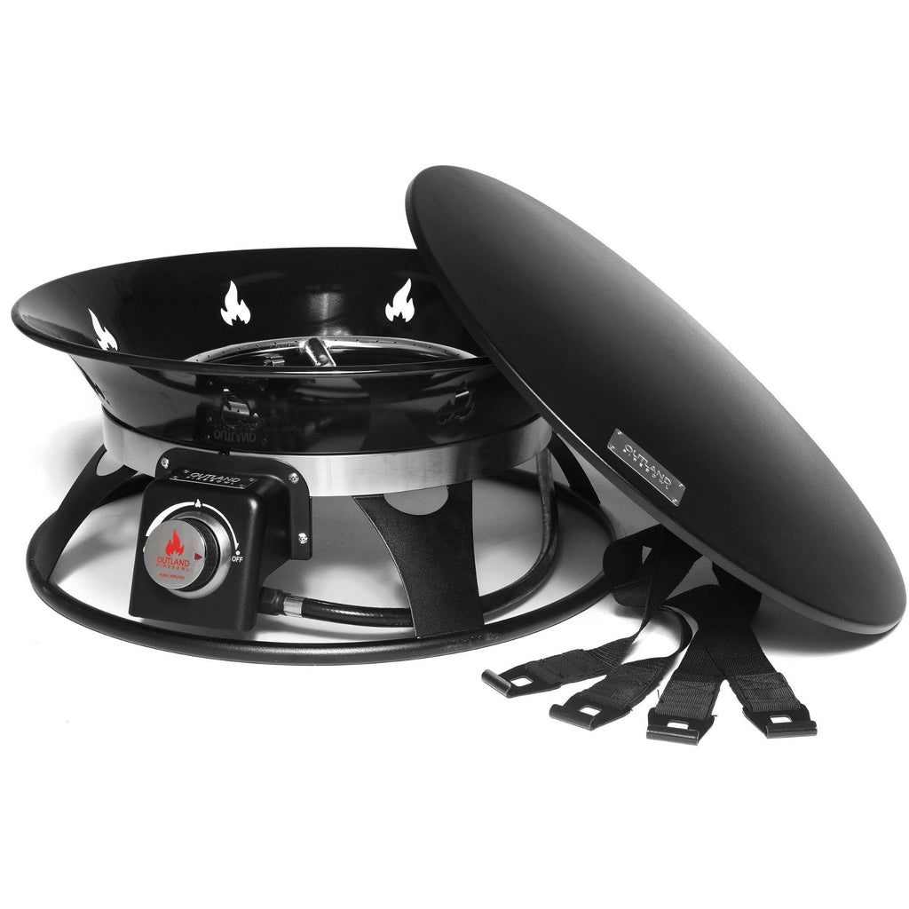 21 Inch Steel Portable Propane Fire Pit with Cover and Carry Kit K154861