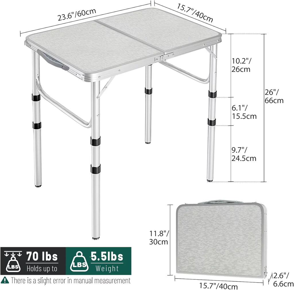 Small Aluminum Folding Camping Table S4502