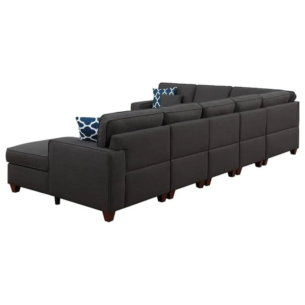 8-Piece Upholstered Fabric Sectional W814386