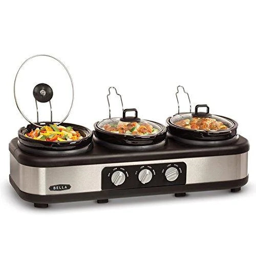 Stainless Steel Triple Slow Cooker and Buffet Server 3 x1.5 QT P792