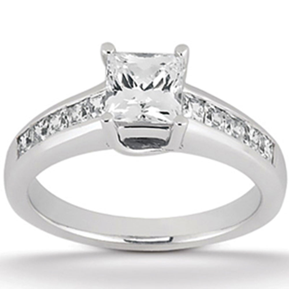 14K White Gold Diamond Wedding Engagement Ring E453586