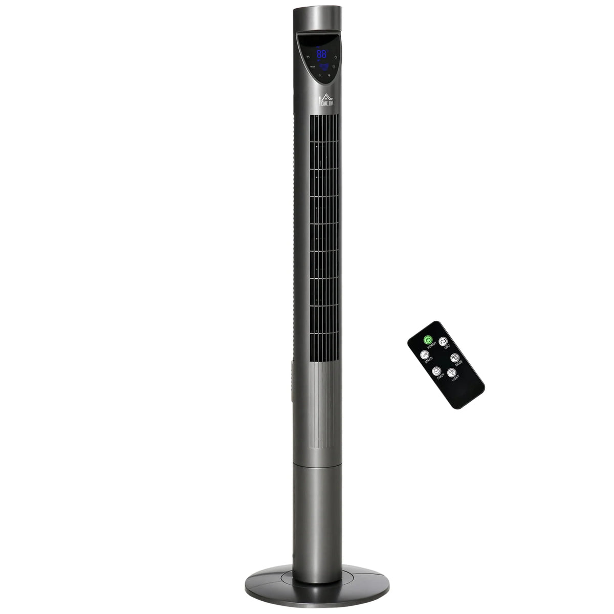 Grey Oscillating Tower Fan with Air Filter J6529