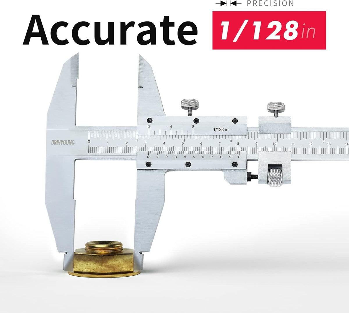 All-Metal Vernier Caliper Inch/Metric 0-12/0-300mm Range P93209