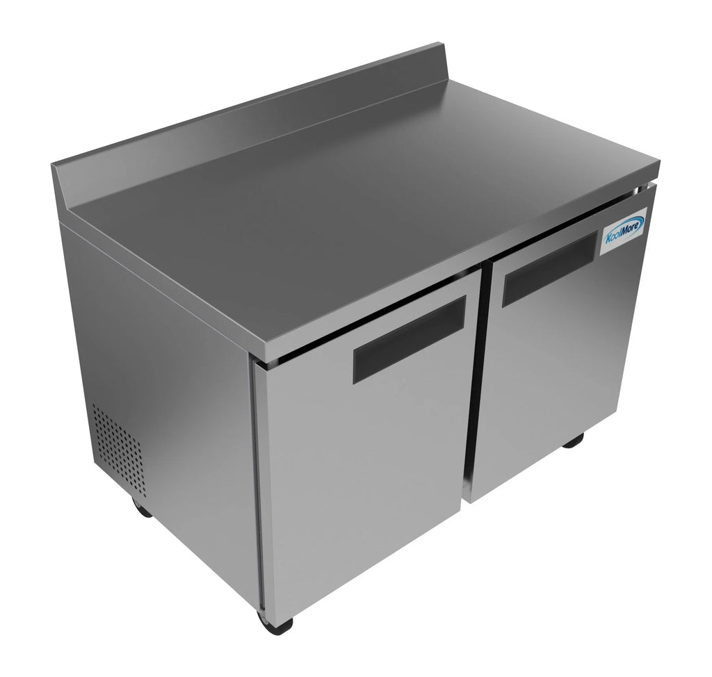 48 in. Two-Door Worktop Refrigerator with Backsplash N348