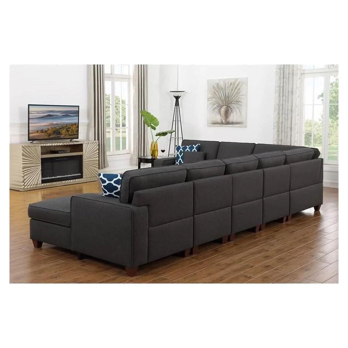 8-Piece Upholstered Fabric Sectional W814386