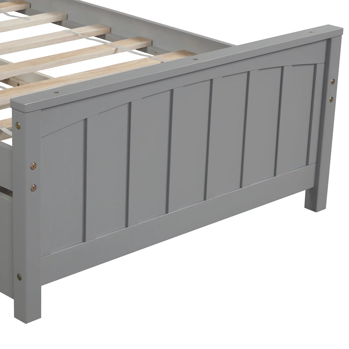 White Twin Bed Frame with Trundle X6066