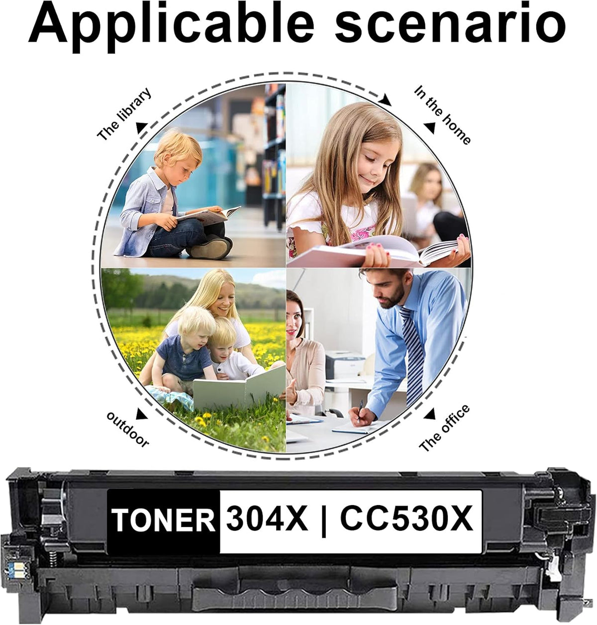Toner Cartridge Black 1 Pack Replacement for HP Color CM2320n CM2320fxi CM2320nf MFP CP2025 CP2025x S58564