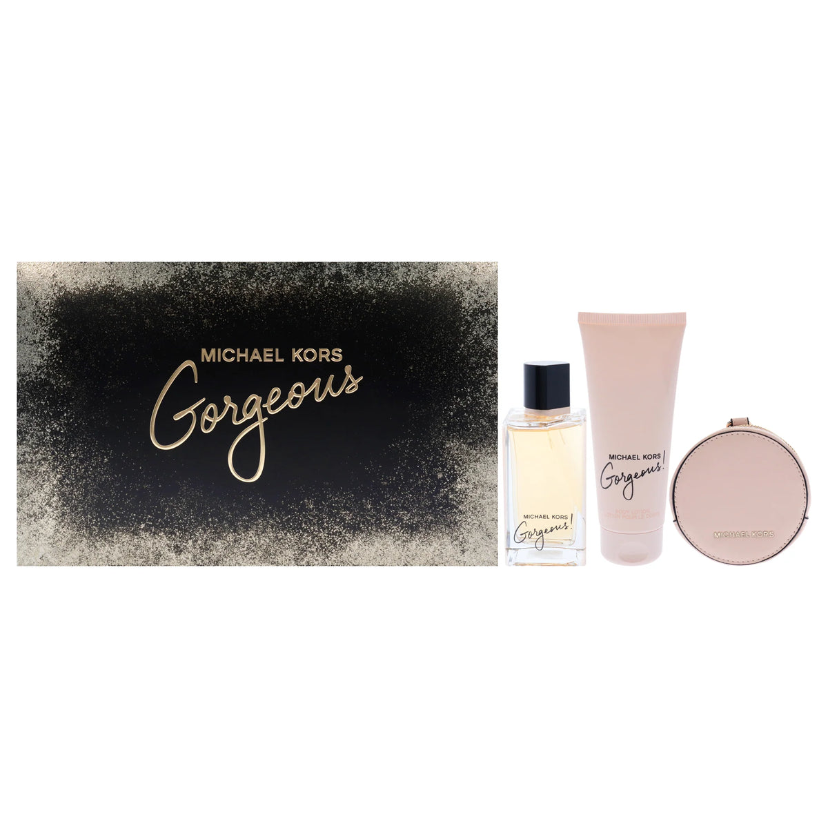 3 Pc Gift Set EDP Spray Body Lotion Round Purse Q754641