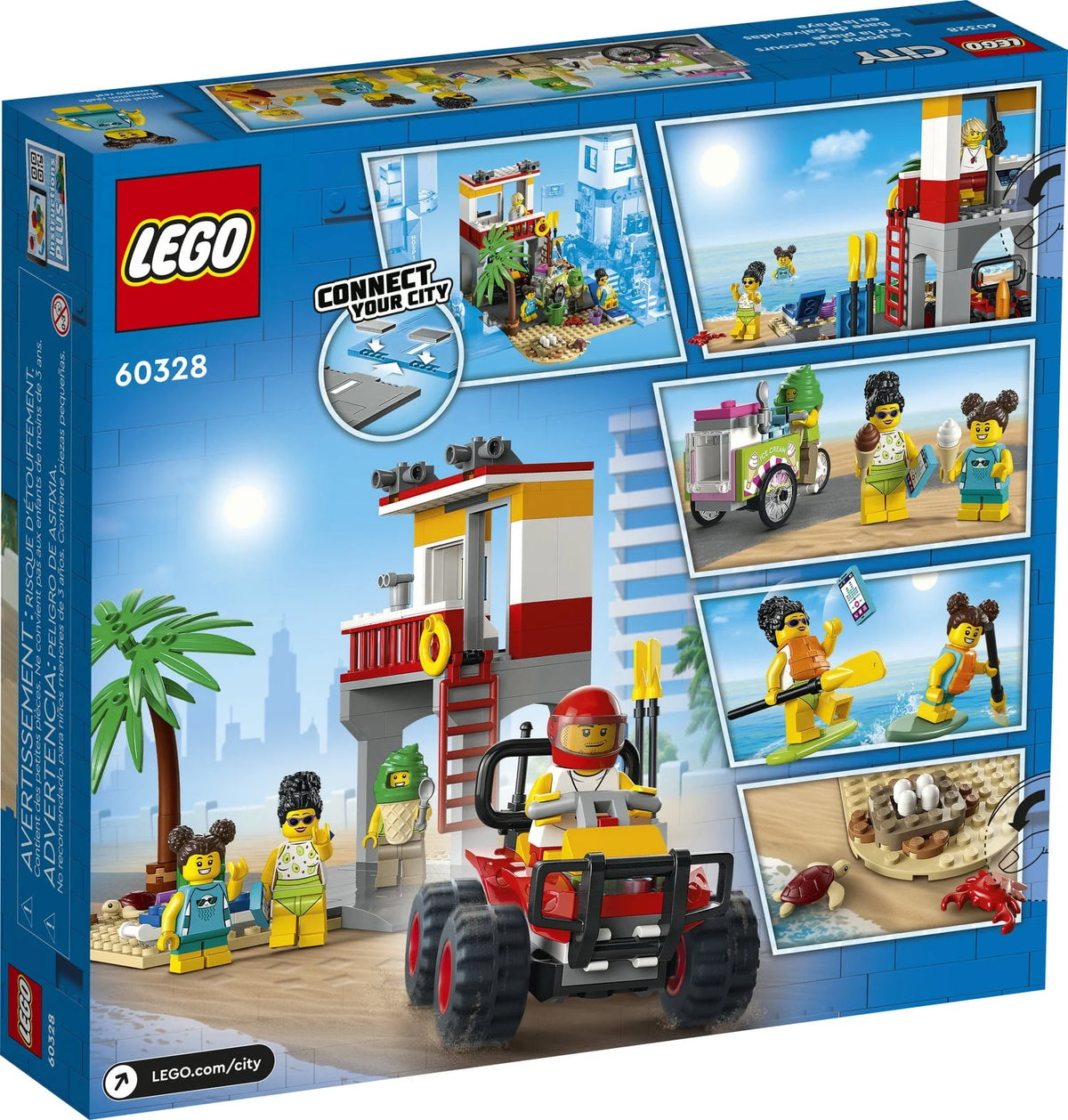 Building Kit with 4 Minifigures and Crab and Turtle Figures (211 Pieces) T887