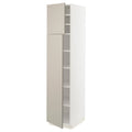White High Cabinet with shelves, 2 Doors, 18x24x80 Q799272