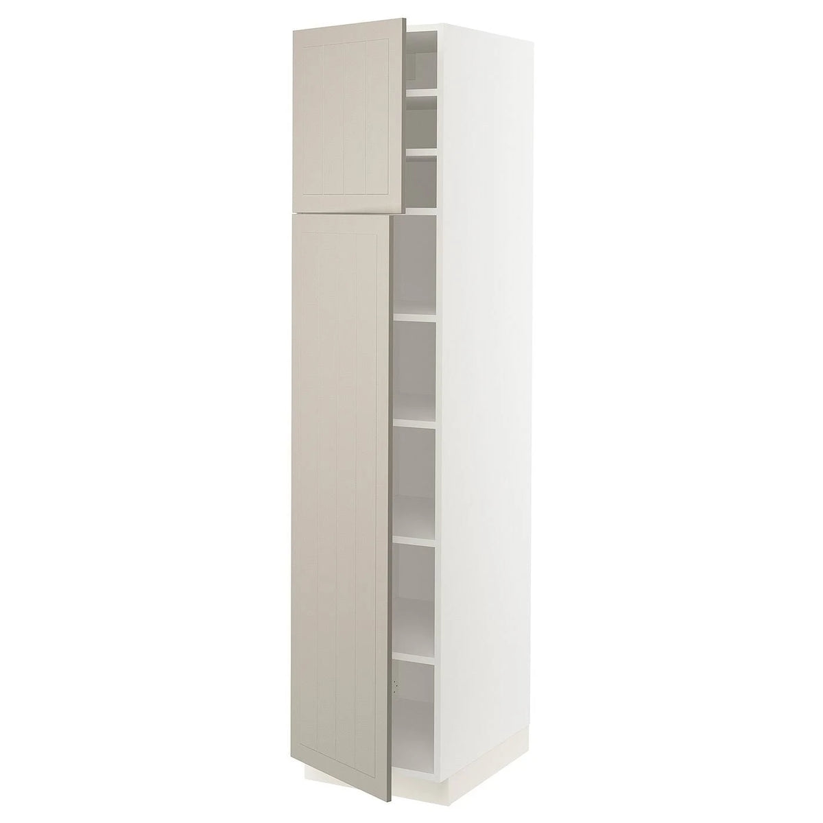 White High Cabinet with shelves, 2 Doors, 18x24x80 Q799272