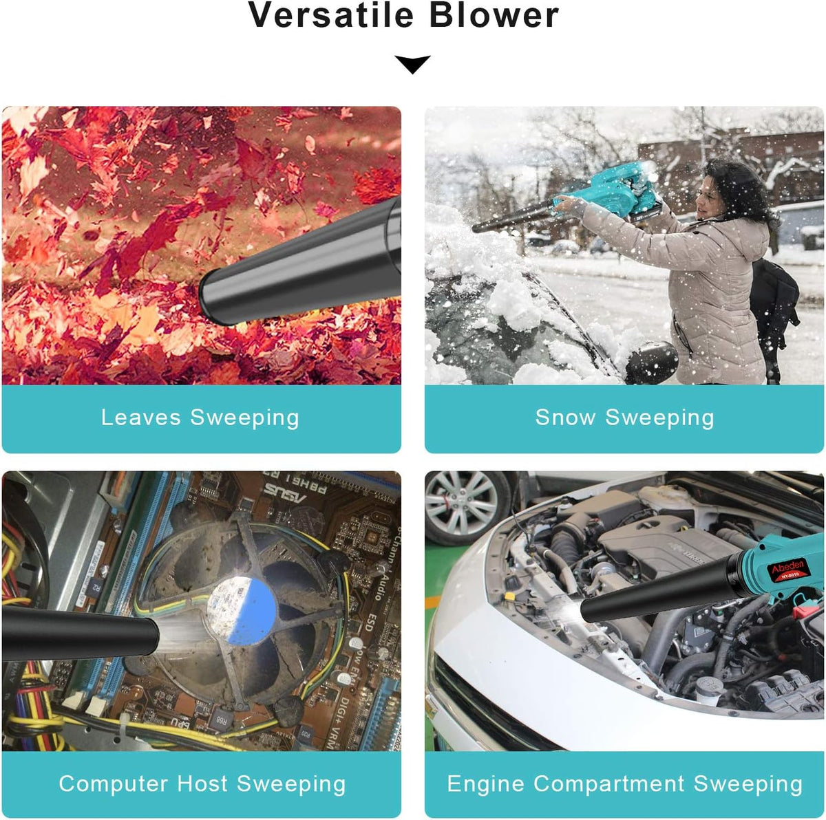 Cordless 2-in-1 Electric Handheld Leaf Blower/Vacuum with 18V 2.0 Ah Lithium Battery, Pack of 2 X992890